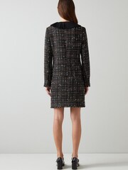 LK Bennett Angelica Multi Fleck Italian Tweed Black Jacket - Image 3 of 5