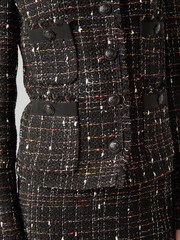 LK Bennett Angelica Multi Fleck Italian Tweed Black Jacket - Image 5 of 5