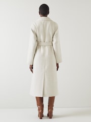 LK Bennett Cream Anderson Double Faced Wool Coat - Image 2 of 6