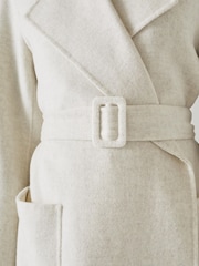 LK Bennett Cream Anderson Double Faced Wool Coat - Image 5 of 6