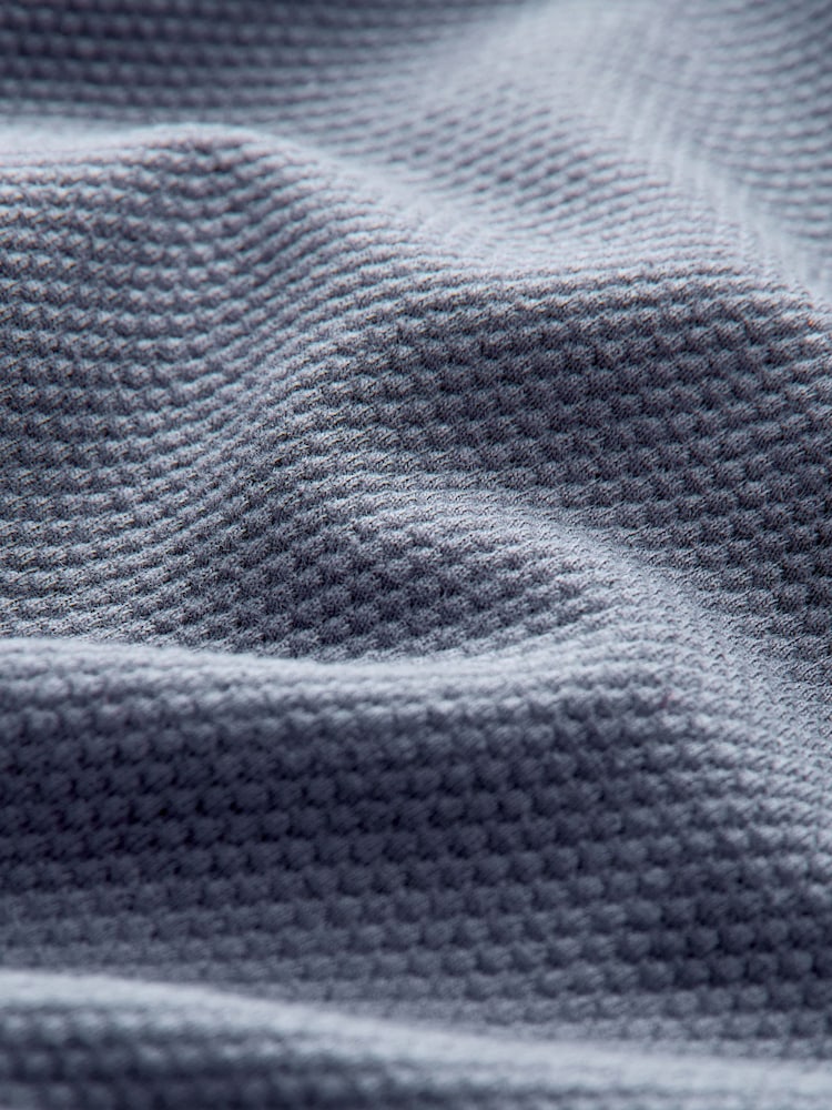Slate Blue Texture 100% Cotton Lightweight Zip Up Hoodie - Image 11 of 11