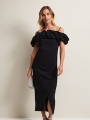 Phase Eight Black Off The Shoulder Mallory Maxi Dress - Image 1 of 6