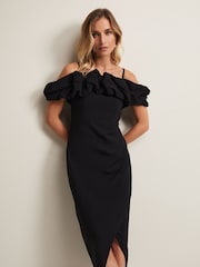 Phase Eight Black Off The Shoulder Mallory Maxi Dress - Image 3 of 6