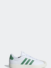 adidas White/Green adidas VL Court 3.0 Trainers - Image 1 of 8