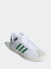adidas White/Green adidas VL Court 3.0 Trainers - Image 3 of 8