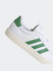 adidas White/Green adidas VL Court 3.0 Trainers - Image 7 of 8