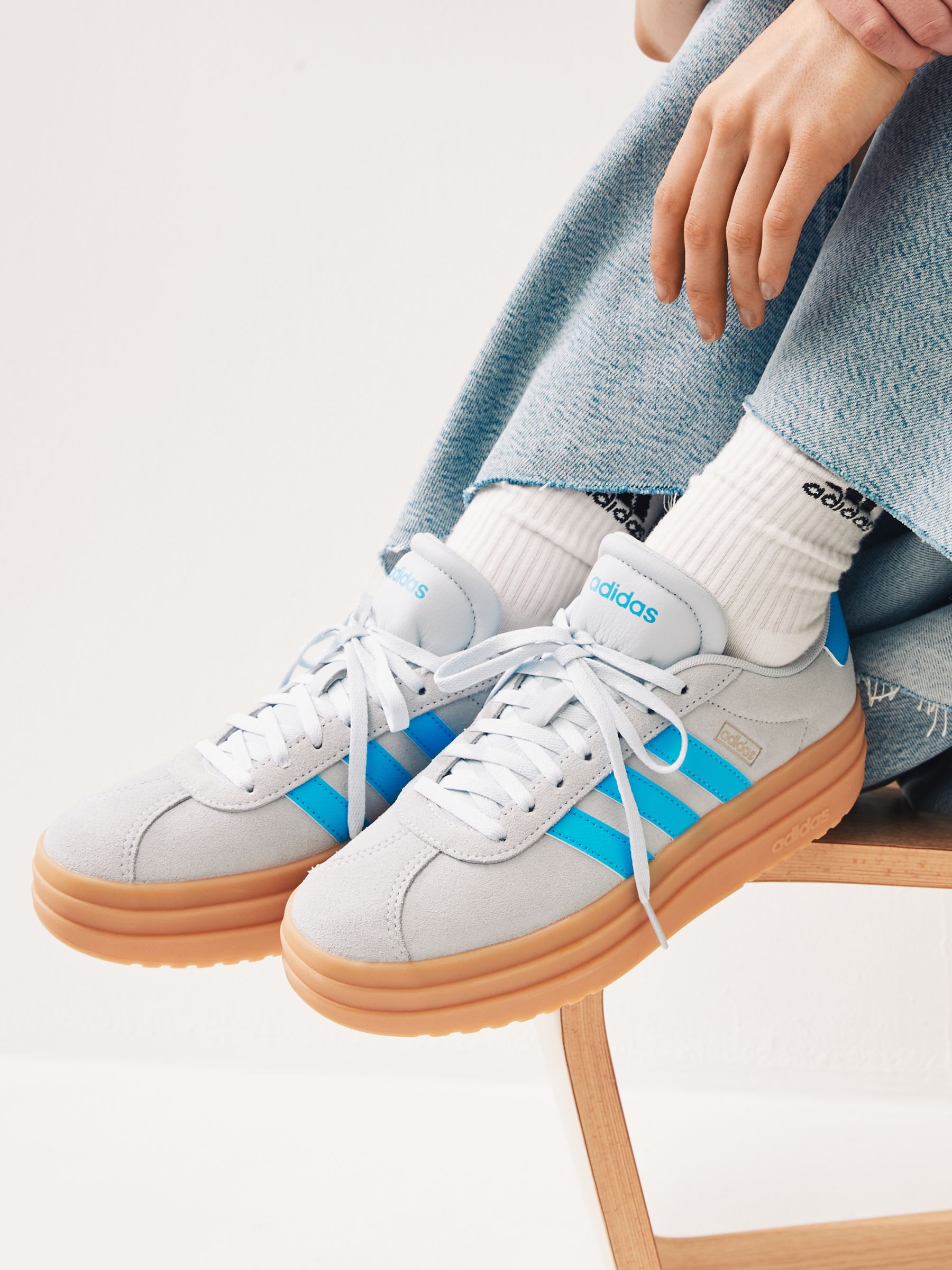 Adidas vl court suede trainers blue outlet