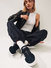 adidas Black/White VL Court Bold Trainers - Image 1 of 21