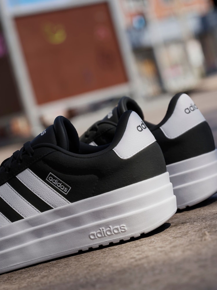 adidas Black/White VL Court Bold Trainers - Image 14 of 21