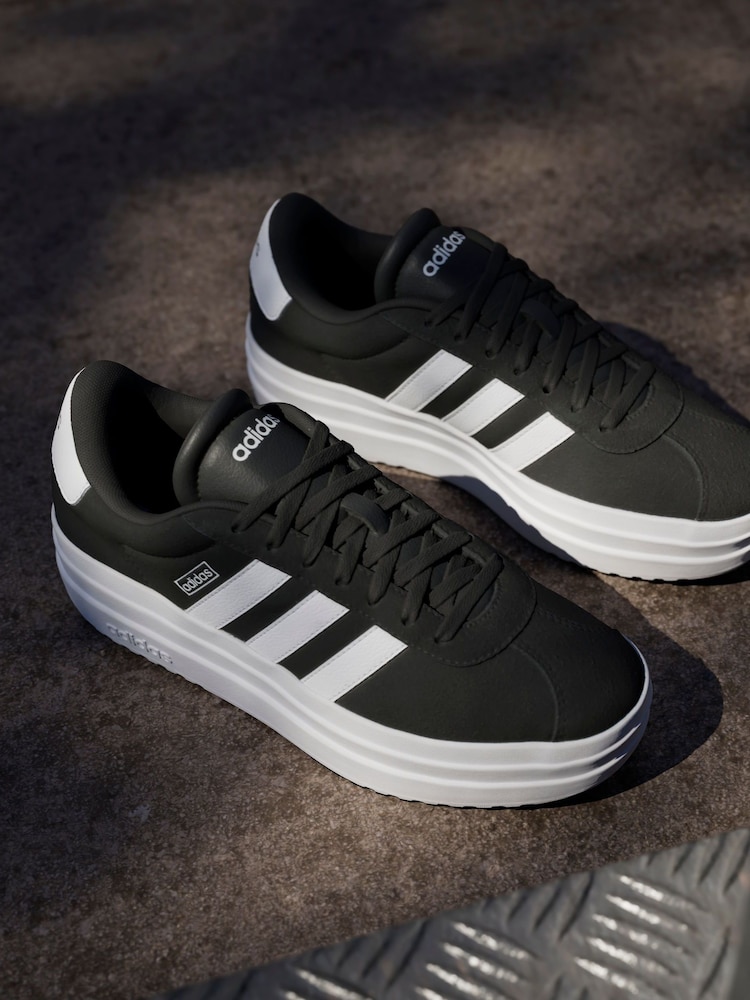adidas Black/White VL Court Bold Trainers - Image 16 of 21