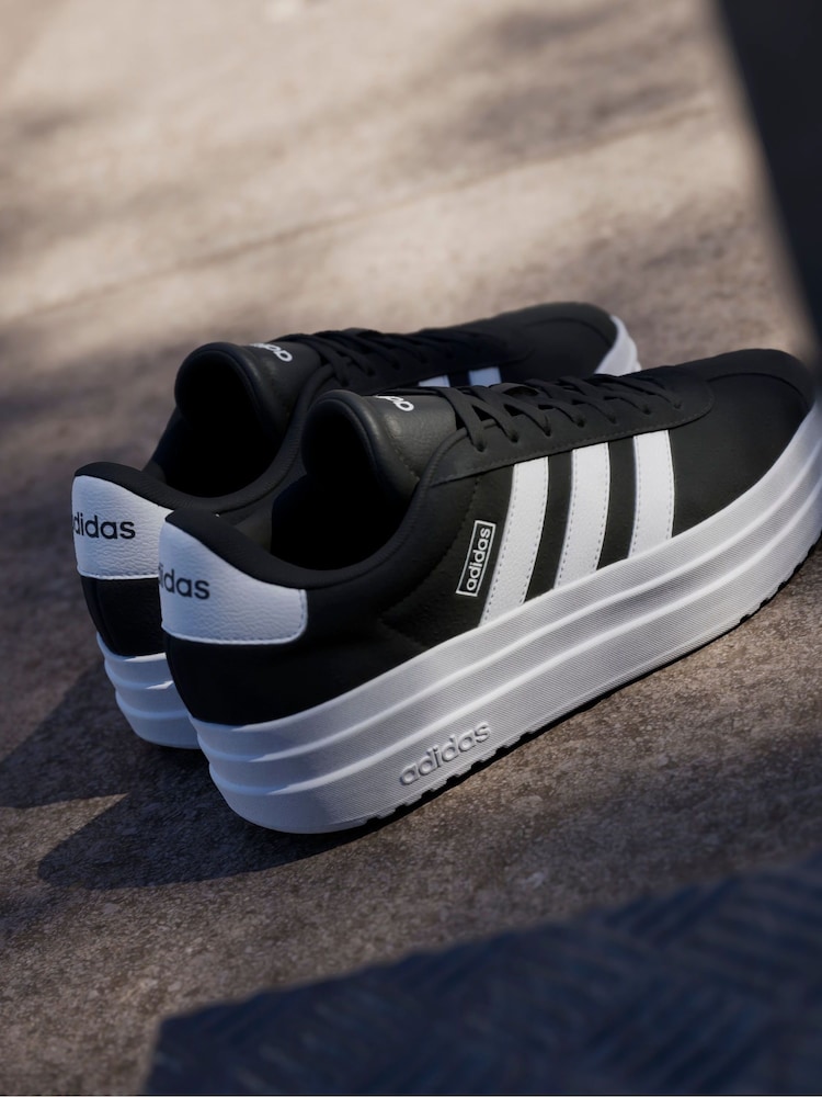 adidas Black/White VL Court Bold Trainers - Image 17 of 21