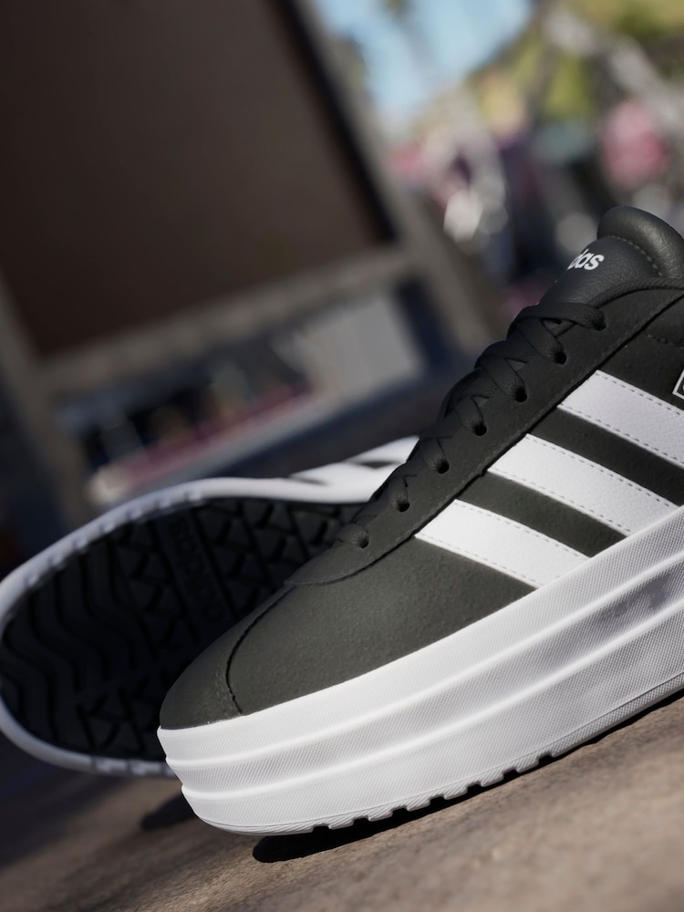 adidas Black/White VL Court Bold Trainers - Image 18 of 21