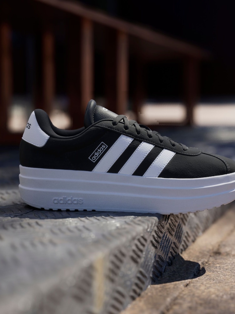 adidas Black/White VL Court Bold Trainers - Image 19 of 21