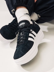 adidas Black/White VL Court Bold Trainers - Image 2 of 21