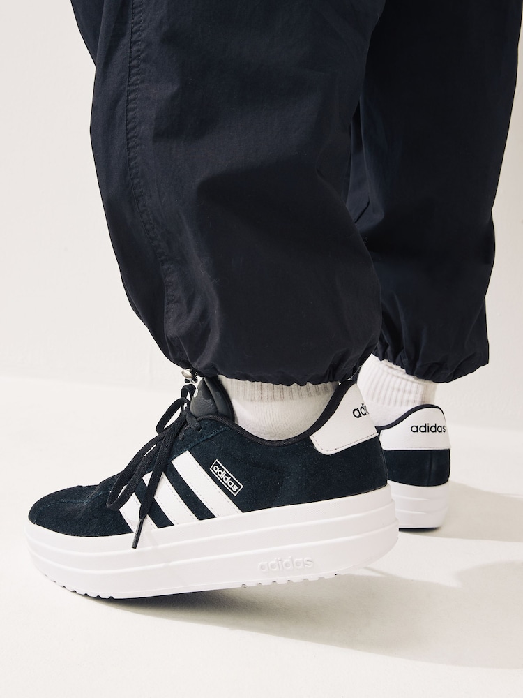 adidas Black/White VL Court Bold Trainers - Image 3 of 21