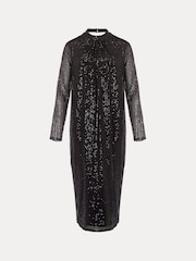 Phase Eight Cindy Sequin Midi Black Dress - Image 6 of 6
