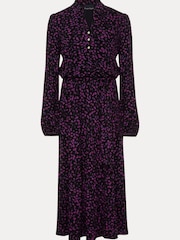 Phase Eight Black Floral Loretta Midi Dress - Image 1 of 1