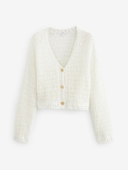 White Stitch Button Through Cardigan - Image 6 of 7