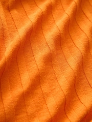 Orange Longine Linen Rib Cardigan - Image 5 of 5
