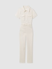 Good American White Good American Straight Leg Jumpsuit - Image 1 of 5