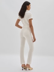 Good American White Good American Straight Leg Jumpsuit - Image 4 of 5