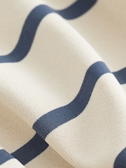 Navy Blue Stripe Woven Mix Sleeveless Layer Top - Image 6 of 6