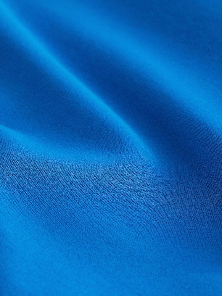 Cobalt Blue Woven Mix Sleeveless Layer Top - Image 6 of 6
