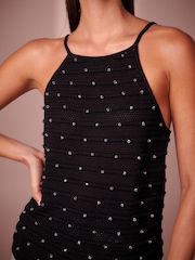 Black Sleeveless Embellished Vest Top - Image 3 of 5
