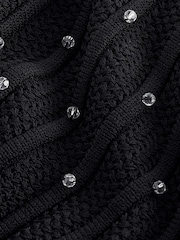 Black Sleeveless Embellished Vest Top - Image 5 of 5