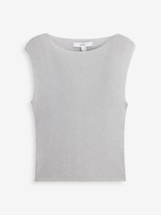 Silver Metallic Knitted Vest - Image 5 of 6