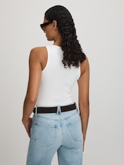 Good American White Good American Scuba Scoop Neck Vest - Image 3 of 4