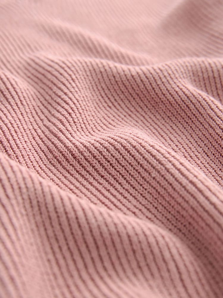 Blush Pink V-Neck Linen Short Sleeve Top - Image 6 of 6