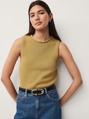 Khaki Green Roll Edge Tank - Image 1 of 6