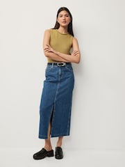 Khaki Green Roll Edge Tank - Image 3 of 6