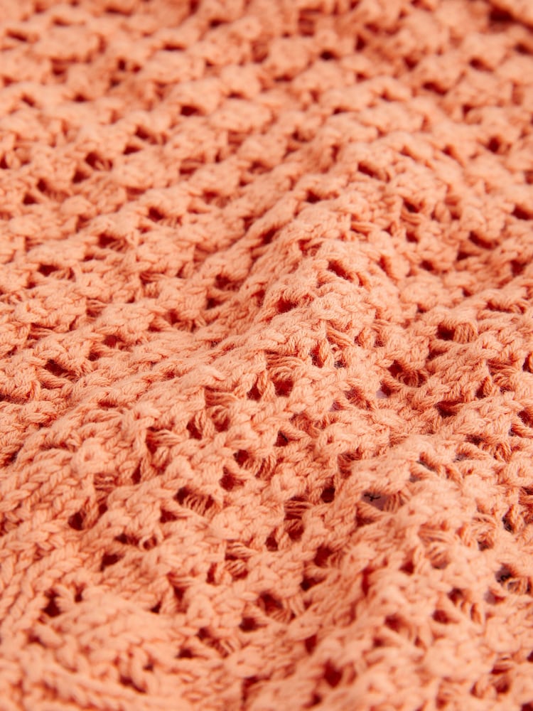Orange Crochet Bardot Top - Image 6 of 6