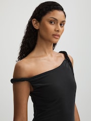 Good American Black Good American Twisted Strap Jersey Maxi Dress - Image 3 of 5