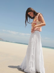 Orange Crochet Tank - Image 2 of 6
