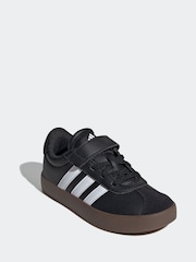 adidas Black/Tan VL Court 3.0 Trainers - Image 3 of 9