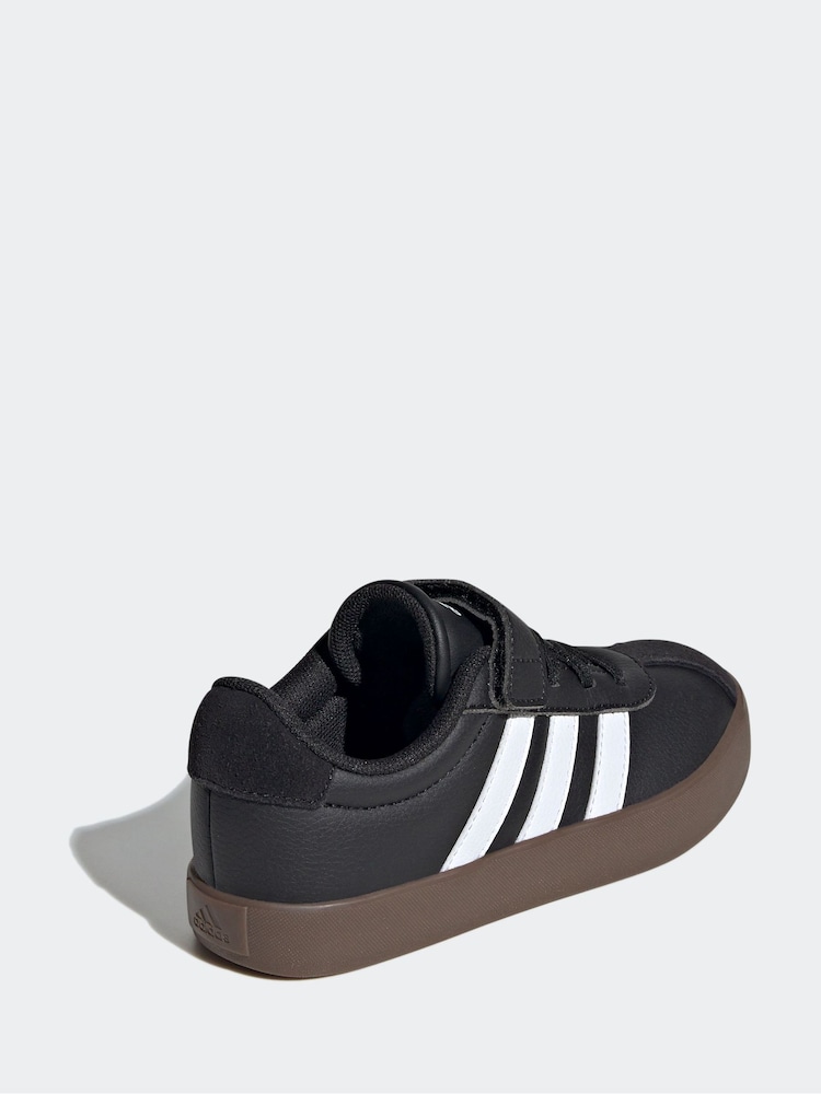 adidas Black/Tan VL Court 3.0 Trainers - Image 4 of 9