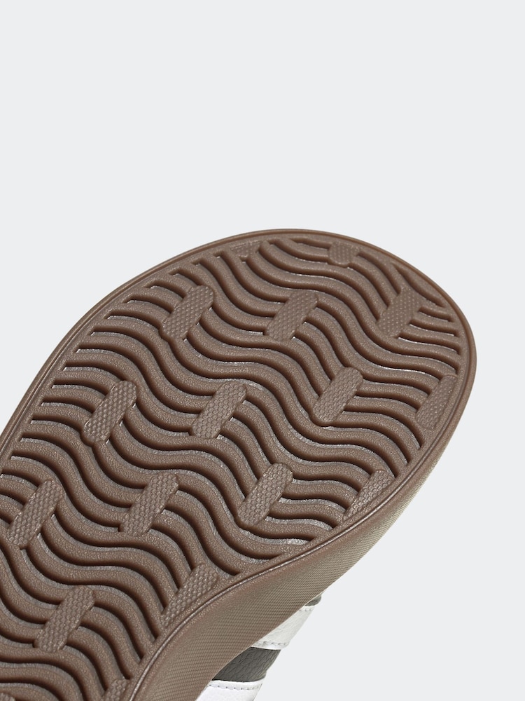adidas Black/Tan VL Court 3.0 Trainers - Image 9 of 9