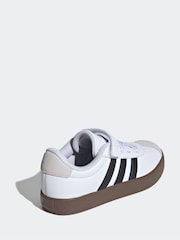 adidas White/Black VL Court 3.0 Trainers - Image 4 of 9