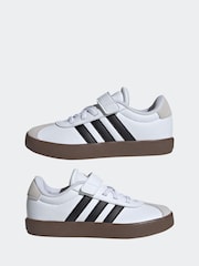 adidas White/Black VL Court 3.0 Trainers - Image 5 of 9