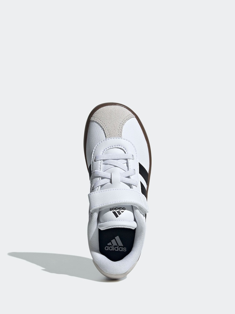 adidas White/Black VL Court 3.0 Trainers - Image 6 of 9