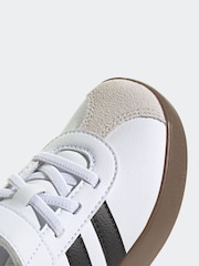 adidas White/Black VL Court 3.0 Trainers - Image 8 of 9