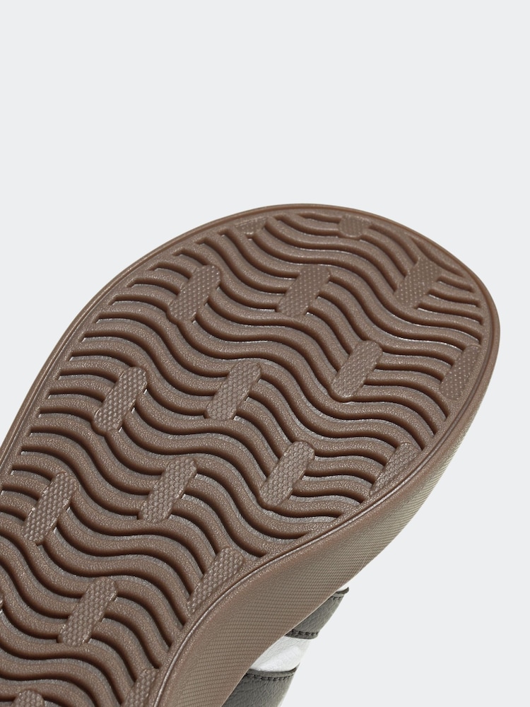 adidas White/Black VL Court 3.0 Trainers - Image 9 of 9