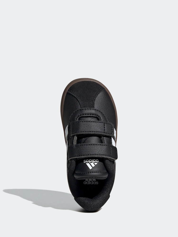 أسود/أبيض - adidas VL Court 3.0 Hook and Loop Trainers - Image 6 of 8