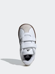 adidas White/Black VL Court 3.0 Hook and Loop Trainers - Image 6 of 9