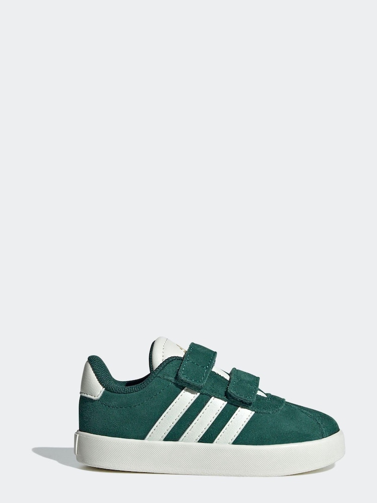 adidas Green/White VL Court 3.0 Trainers - Image 1 of 7