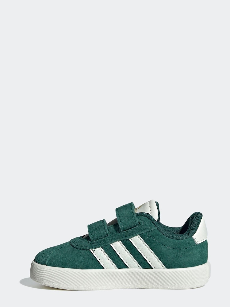 adidas Green/White VL Court 3.0 Trainers - Image 2 of 7