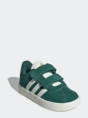 adidas Green/White VL Court 3.0 Trainers - Image 3 of 7